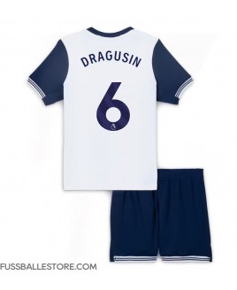 Günstige Tottenham Hotspur Radu Dragusin #6 Heimtrikotsatz Kinder 2024-25 Kurzarm (+ Kurze Hosen)